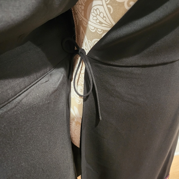 Karen Millen Black Assymetric Wrap Dress Size 6 US - Picture 13 of 14